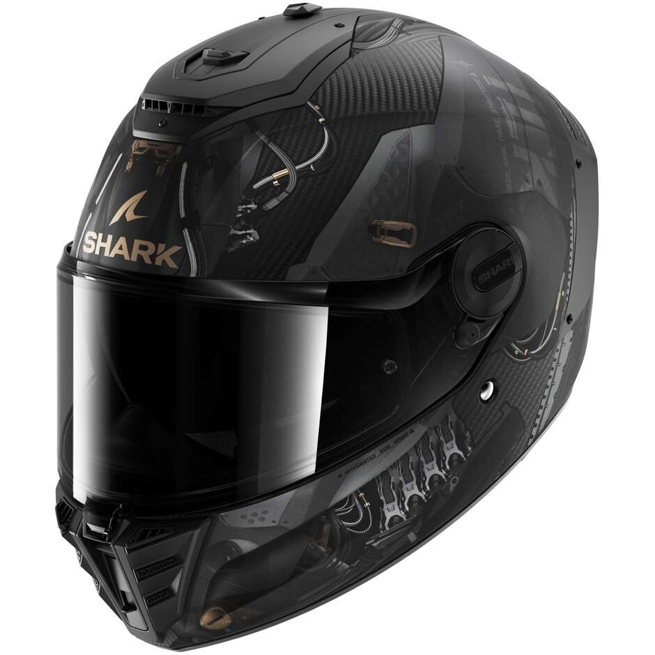 Shark SPARTAN RS CARBON XBOT Mat Carbon Anthracite Cupper Integral-Motorradhelm