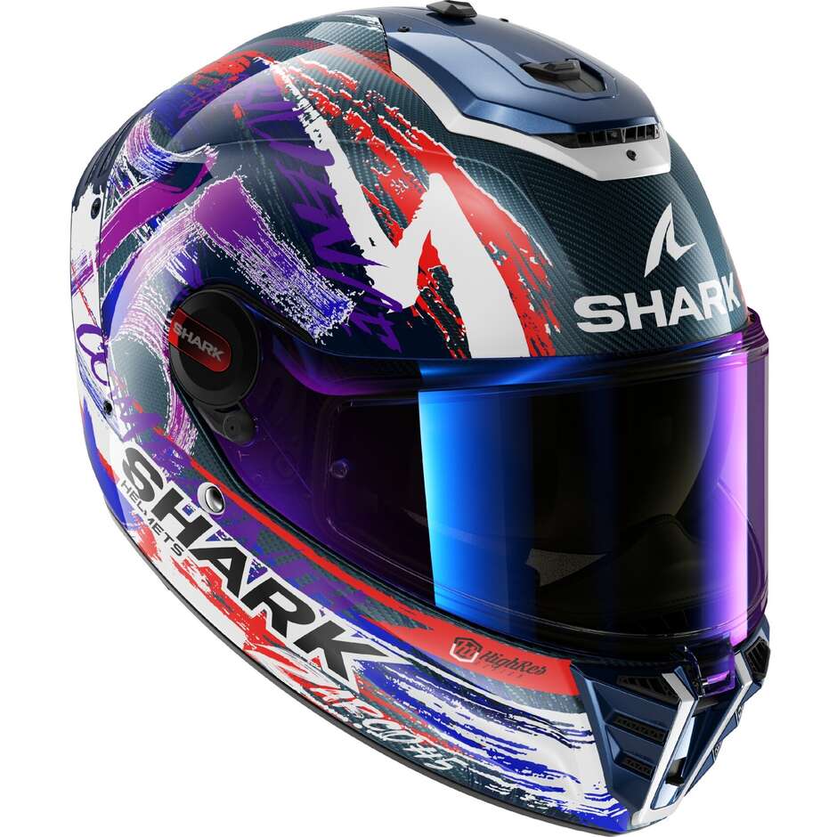 Shark SPARTAN RS CARBON ZARCO SIGNATURE Integralhelm für Motorräder, Weiß/Lila