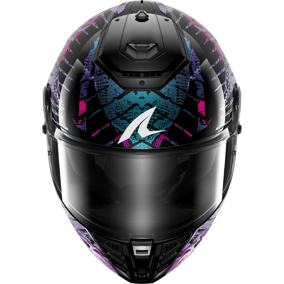Shark SPARTAN RS REPTAIA Integralhelm für Motorräder, Schwarz-Blau-Glitzer