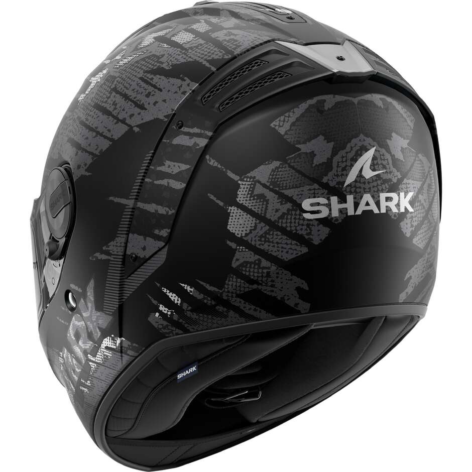 Shark SPARTAN RS REPTAIA Mat Integralhelm, Schwarz Anthrazit