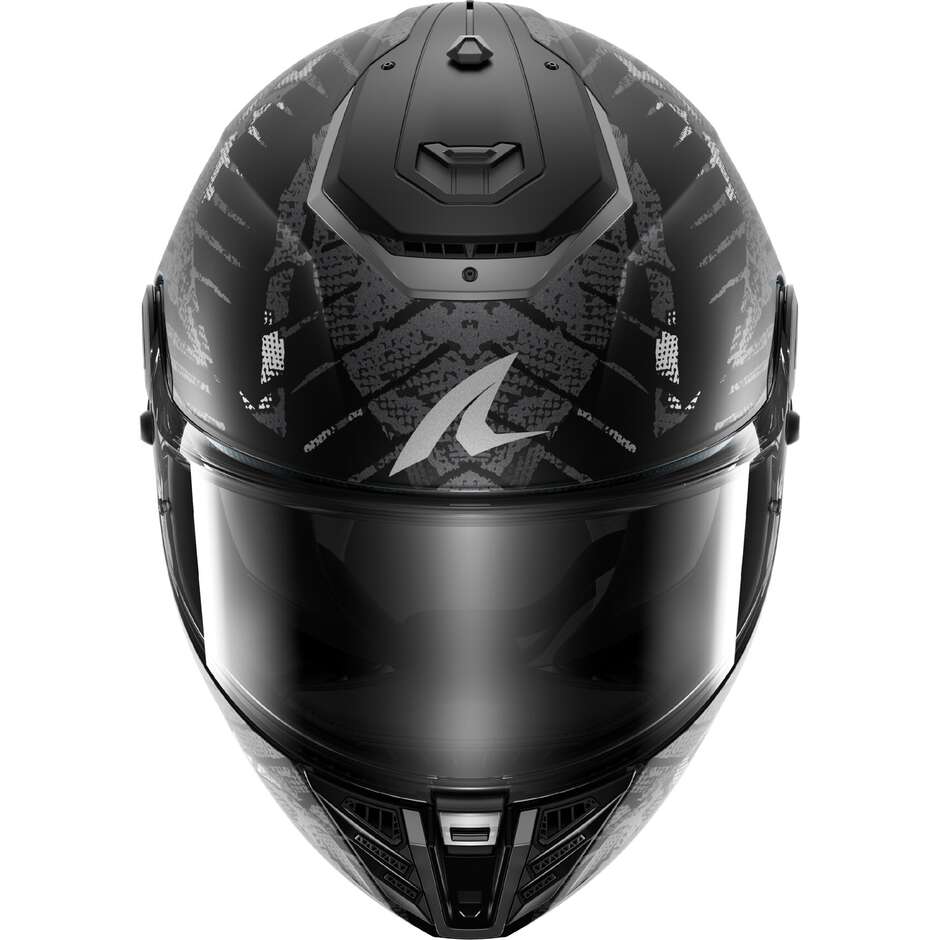 Shark SPARTAN RS REPTAIA Mat Integralhelm, Schwarz Anthrazit