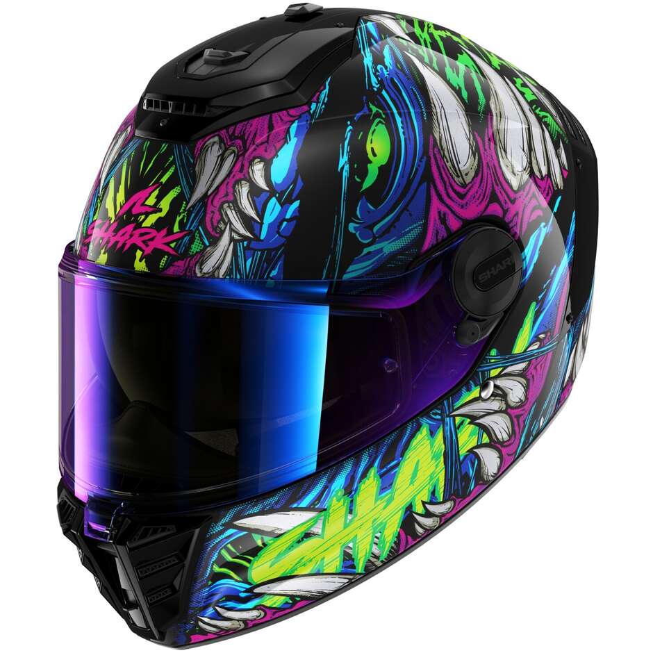Shark SPARTAN RS SHAYTAN Full Face Motorcycle Helmet Black Green Purple