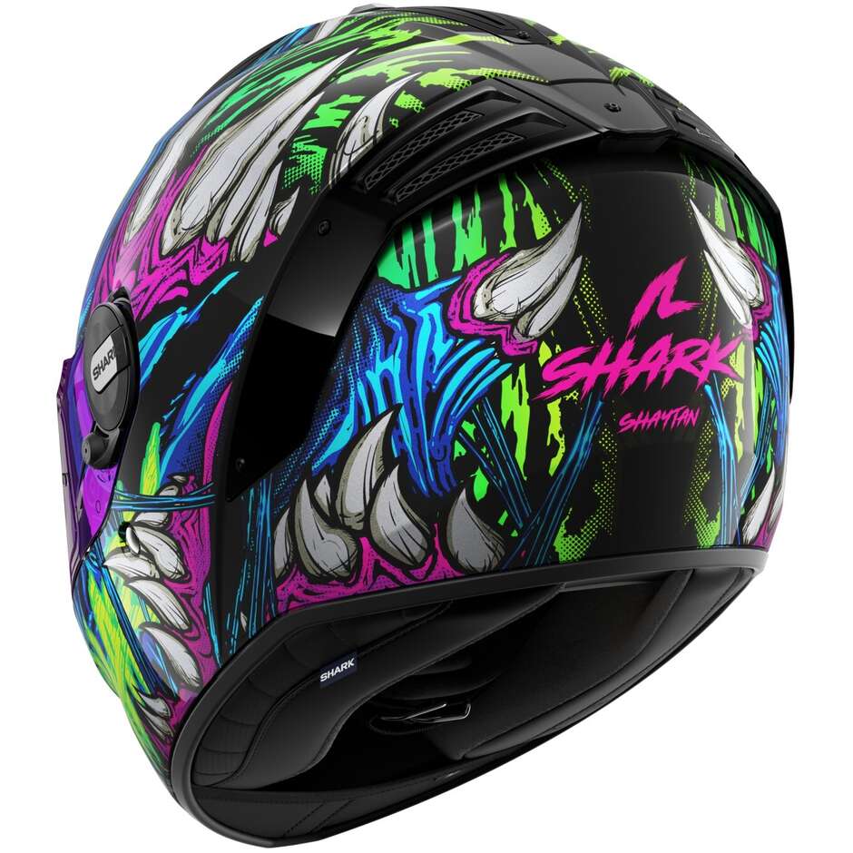Shark SPARTAN RS SHAYTAN Full Face Motorcycle Helmet Black Green Purple
