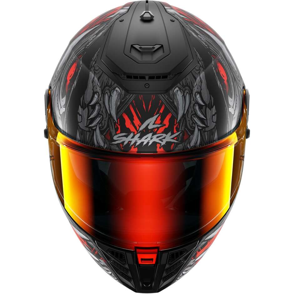Shark SPARTAN RS SHAYTAN Full Face Motorcycle Helmet Mat Black Red Anthracite