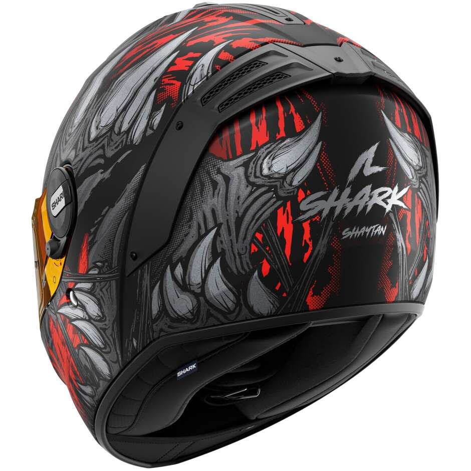 Shark SPARTAN RS SHAYTAN Full Face Motorcycle Helmet Mat Black Red Anthracite