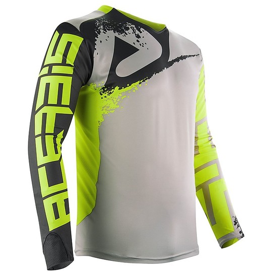 Shirt Moto Cross Enduro Acerbis Aerotuned Special Edition Grau / Gelb Fluo