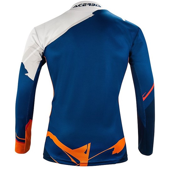 Shirt Moto Cross Enduro Acerbis Stormchaser Special Edition orange Fluo / Blau