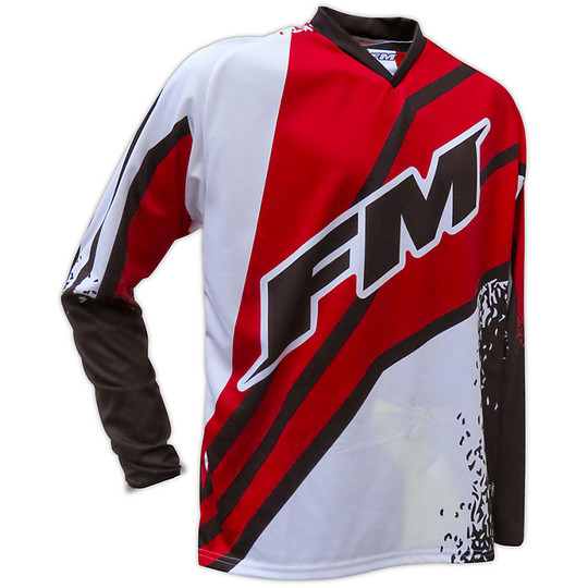 Shirt Moto Cross Enduro Racing Force-X25 FM Rot Weiß