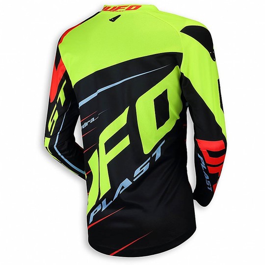Shirt Moto Cross Enduro UFO Hydra Jersey Schwarz Gelb Neon