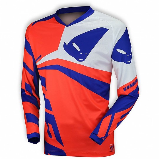 Shirt Moto Cross Enduro UFO Vanguard Jersey Rot Blau