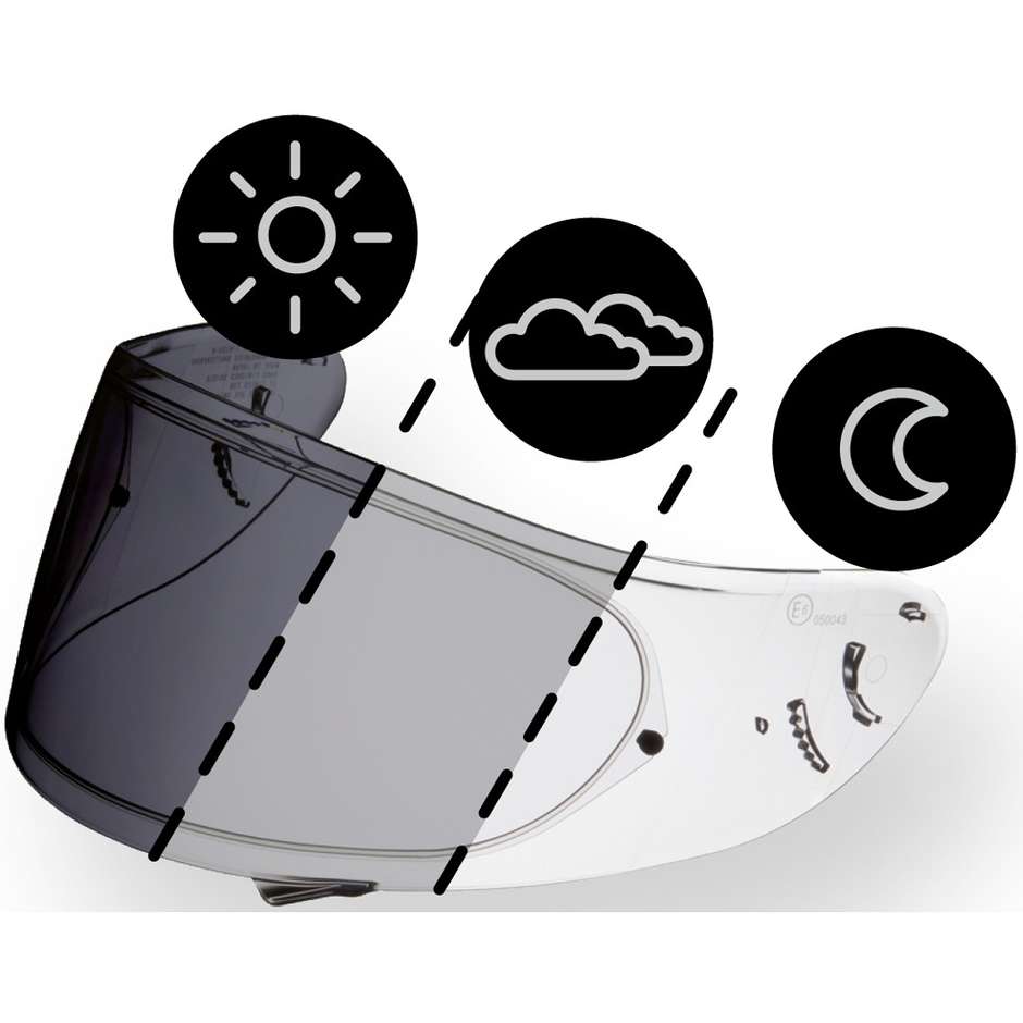 Shoei Cwr-1 Photochromic Visor For X-Spirit 3 Nxr Ryd Helmet Prepared for Pinlock