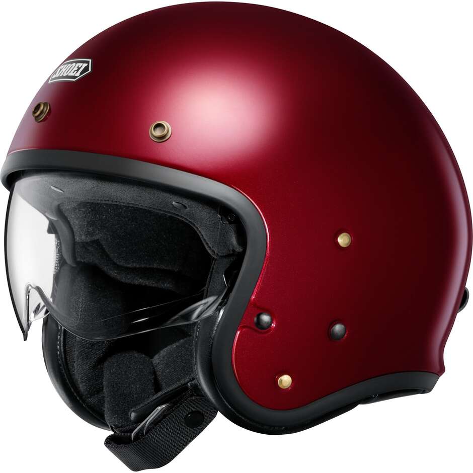Shoei J.O2 Garnet Metallic Jet Motorcycle Helmet