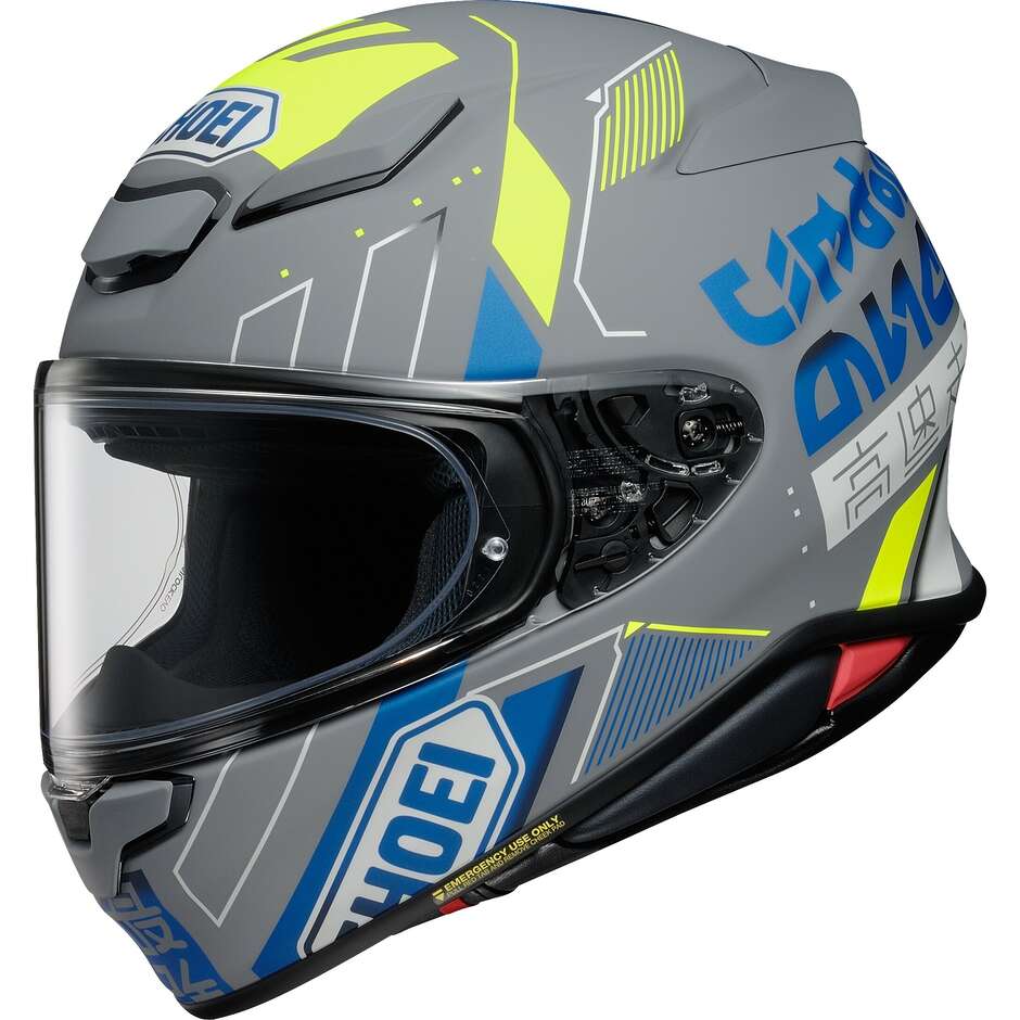 Shoi NXR2 Accolade TC-10 Full Face Motorcycle Helmet Gray Yellow