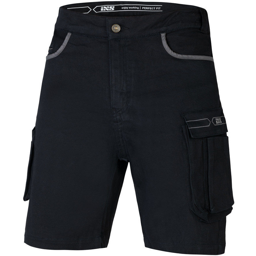 Short Motorcycle Shorts in Black Ixs TEAM 2.0 Fabric