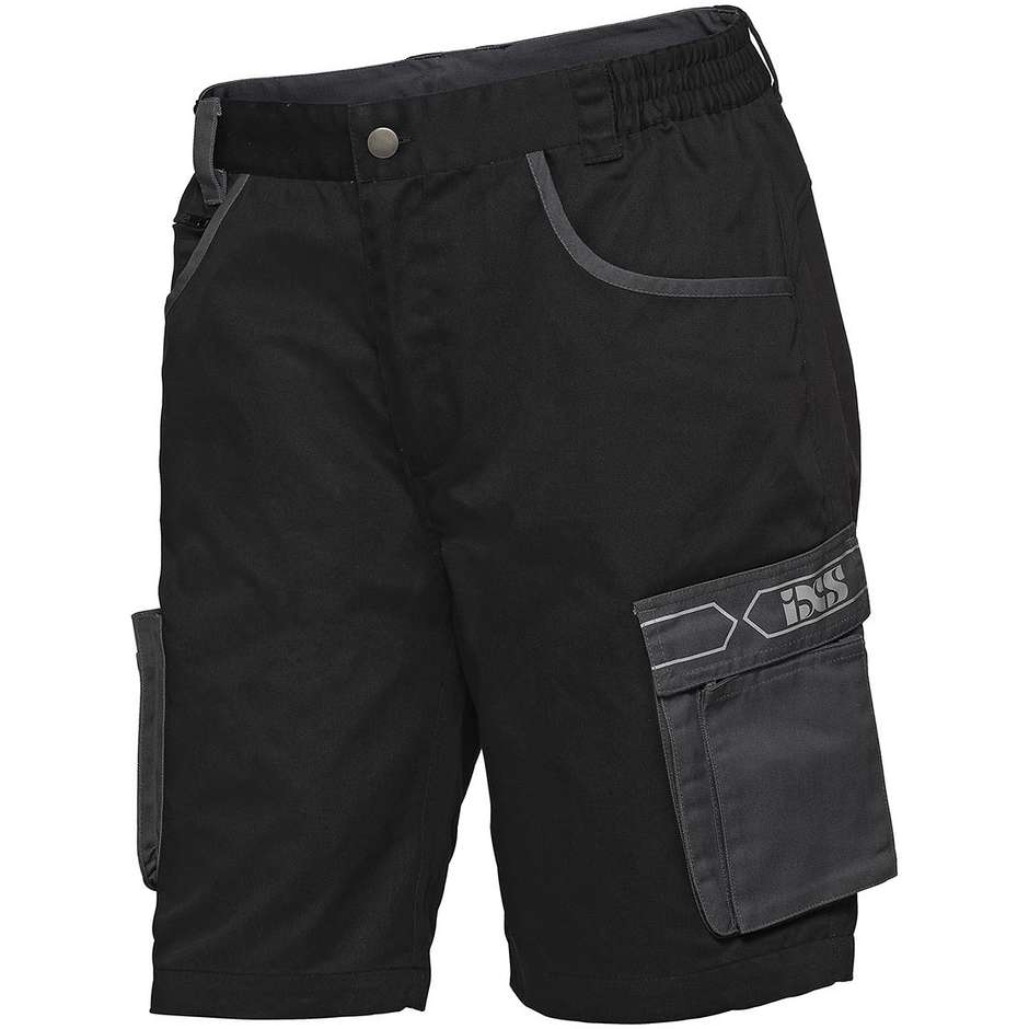Short Motorcycle Shorts in Ixs TEAM 2.0 Black Gray Fabric