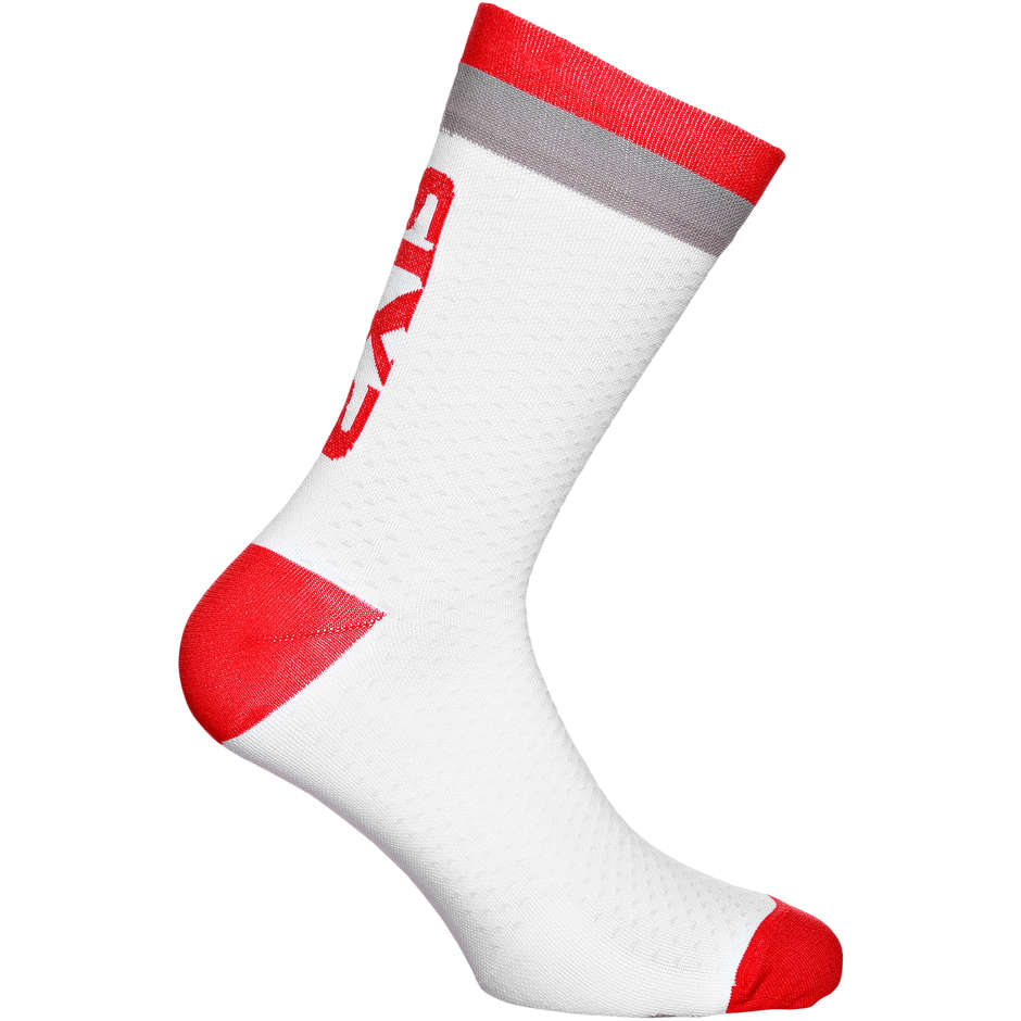 Short Technical Sock in Sixs LUXURY 200 Red Gray Fabric