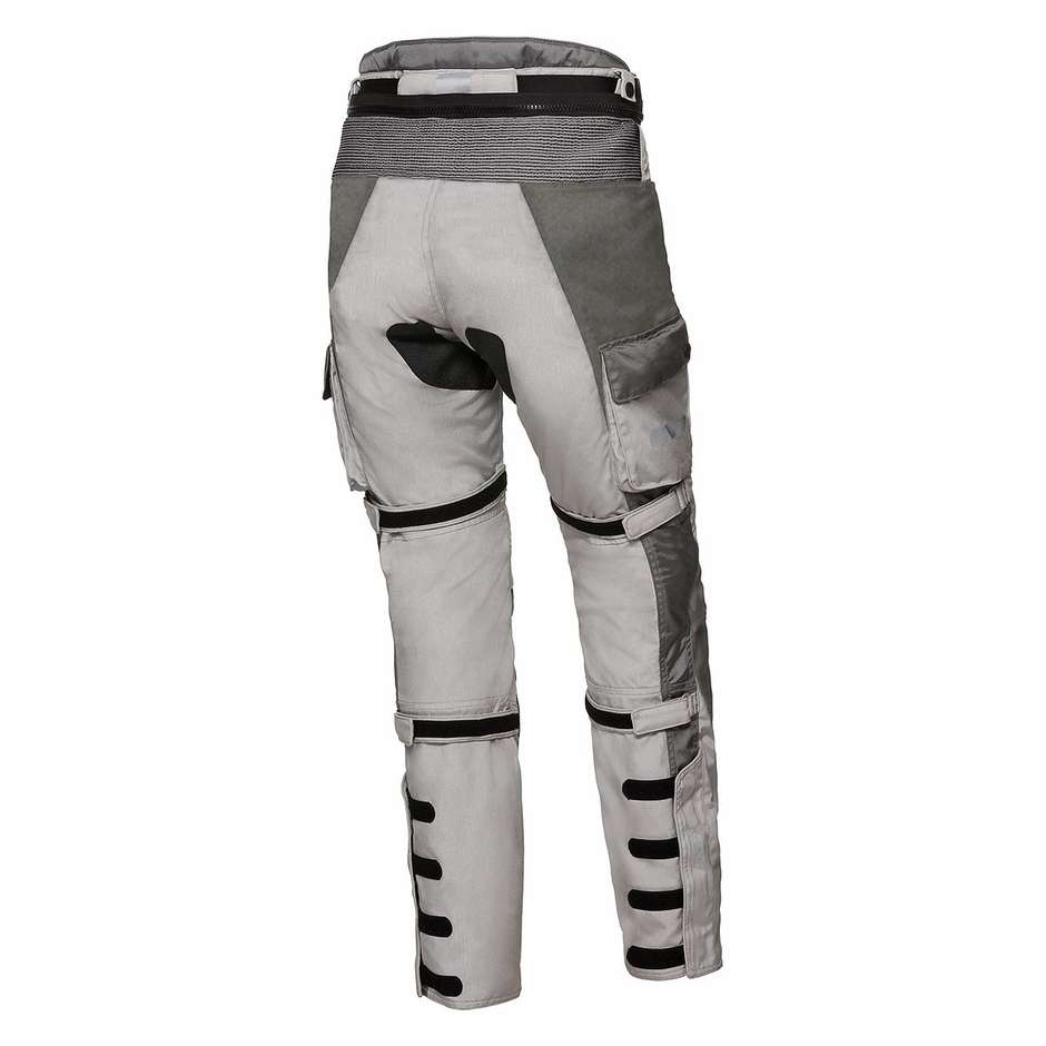 Shortened Motorcycle Pants In Ixs MONTEVIDEO AIR 2 Light Gray Fabric