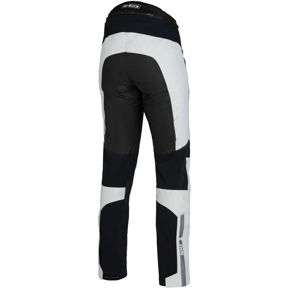 Shortened Motorcycle Pants In Ixs TROMSO ST 2.0 Fabric Black Light Gray