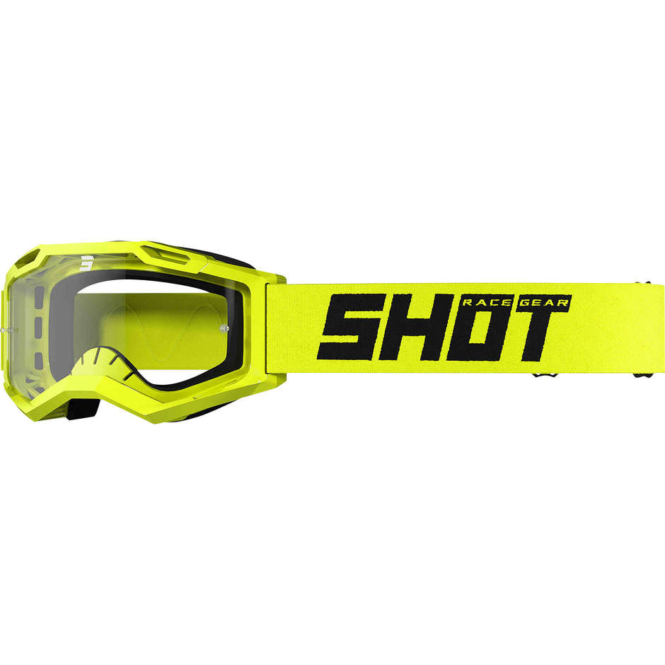 Shot ASSAULT 2.0 Masque de lunettes de moto Cross Enduro jaune solide