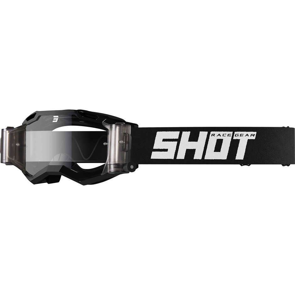 Shot ASSAULT 2.0 SOLID Black ROLL-OFF Cross Enduro Motorcycle Goggles Mask
