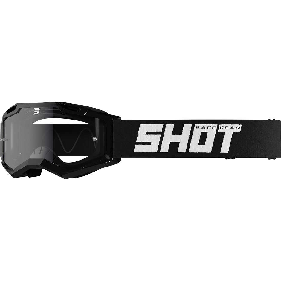 Shot ASSAULT 2.0 SOLID Cross Enduro Motorradbrille Maske Schwarz