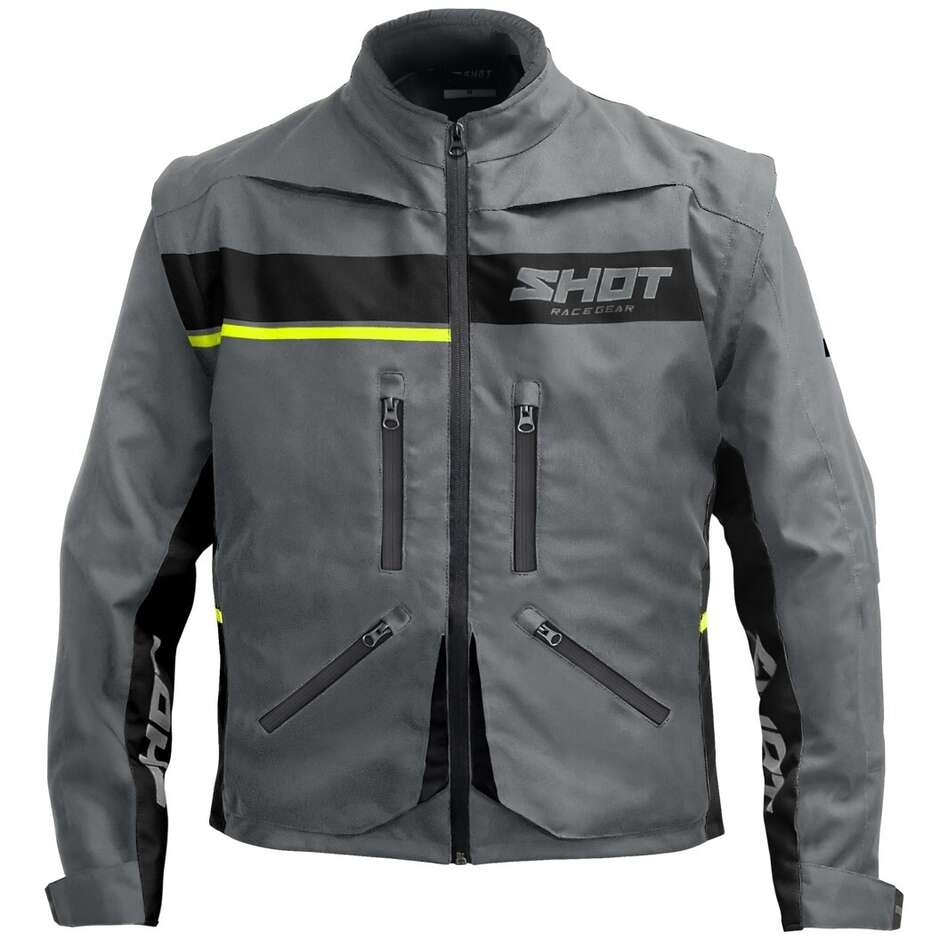 Shot CONTACT ASSAULT 2.0 Enduro Motorradjacke Grau Fluo Gelb