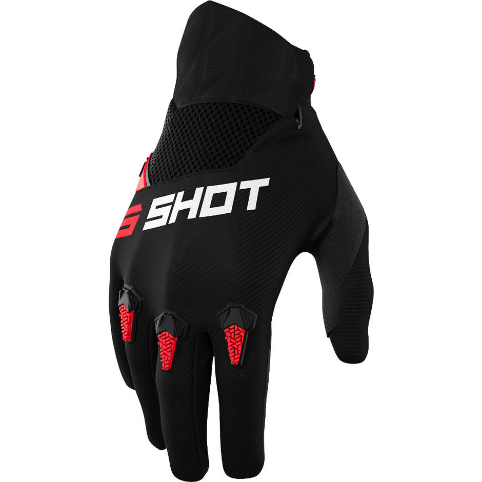 Shot DEVO Cross Enduro Motorcycle Gloves Red