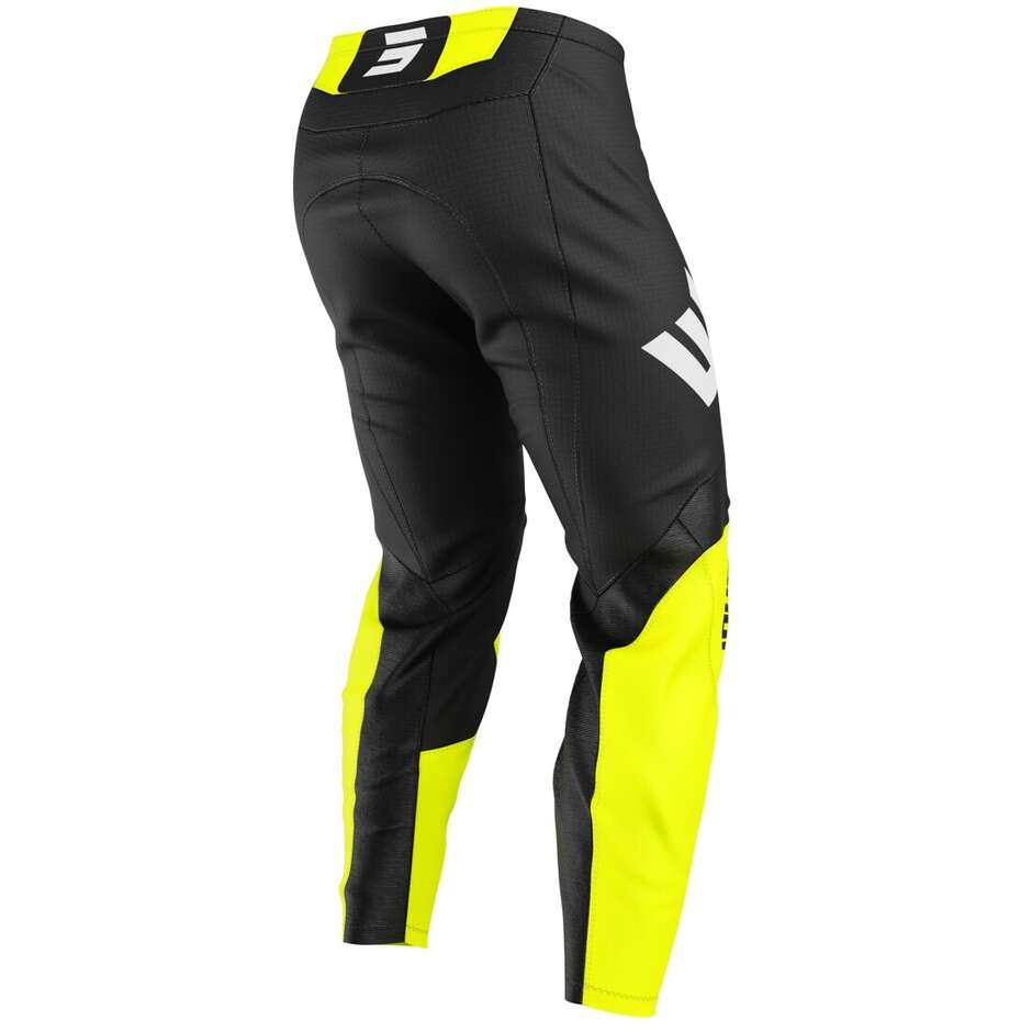 Shot DRAW INSTINCT Cross Enduro Motorradhose Schwarz Gelb Fluo