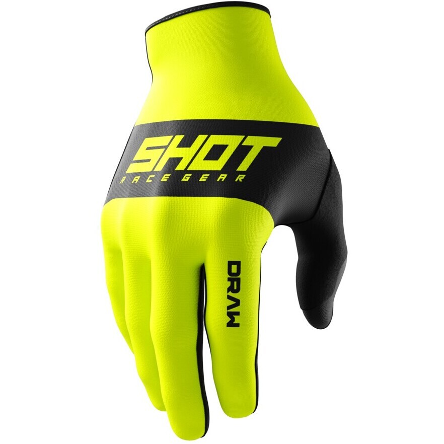 Shot DRAW SKY Cross Enduro Motorradhandschuhe Fluo Gelb