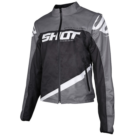 Shot Enduro Motorcycle Jacket SOFTSHELL Lite Gray Black