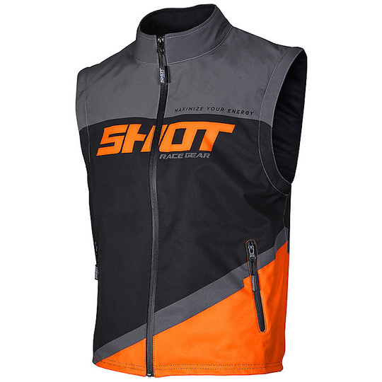 Shot Enduro Motorcycle Vest Jacket BODYWARMER Lite Gray Orange