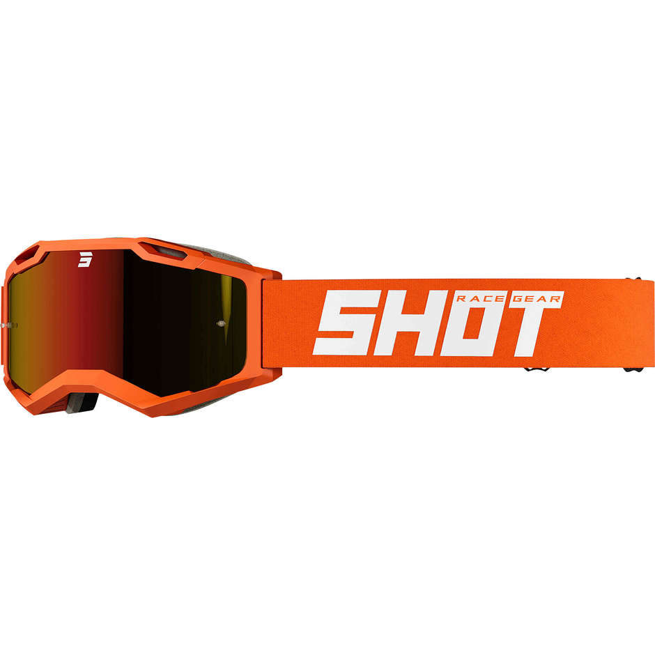 Shot IRIS 2.0 SOLID Masque Lunettes Moto Cross Enduro Orange Mat