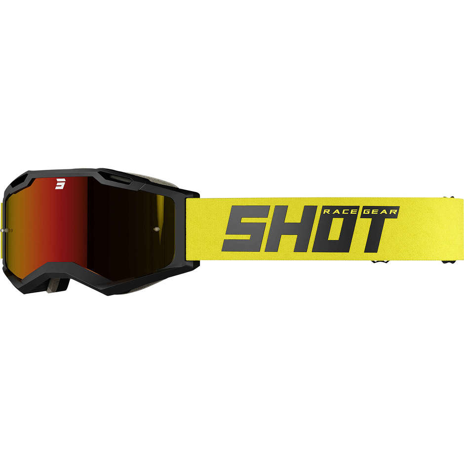 Shot IRIS 2.0 SOLID Matte Yellow Cross Enduro Motorcycle Goggles Mask