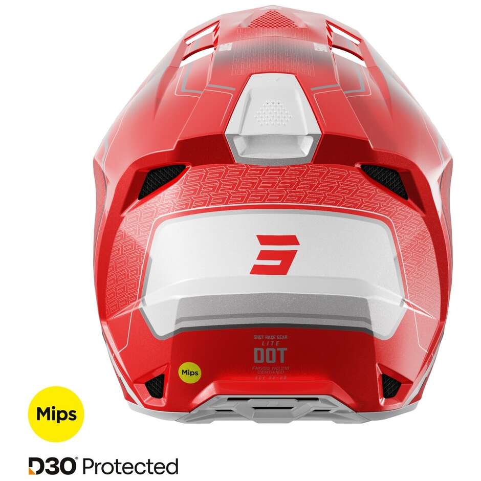 Shot LITE CHALLENGER Cross Enduro Motorcycle Helmet Pearl Red