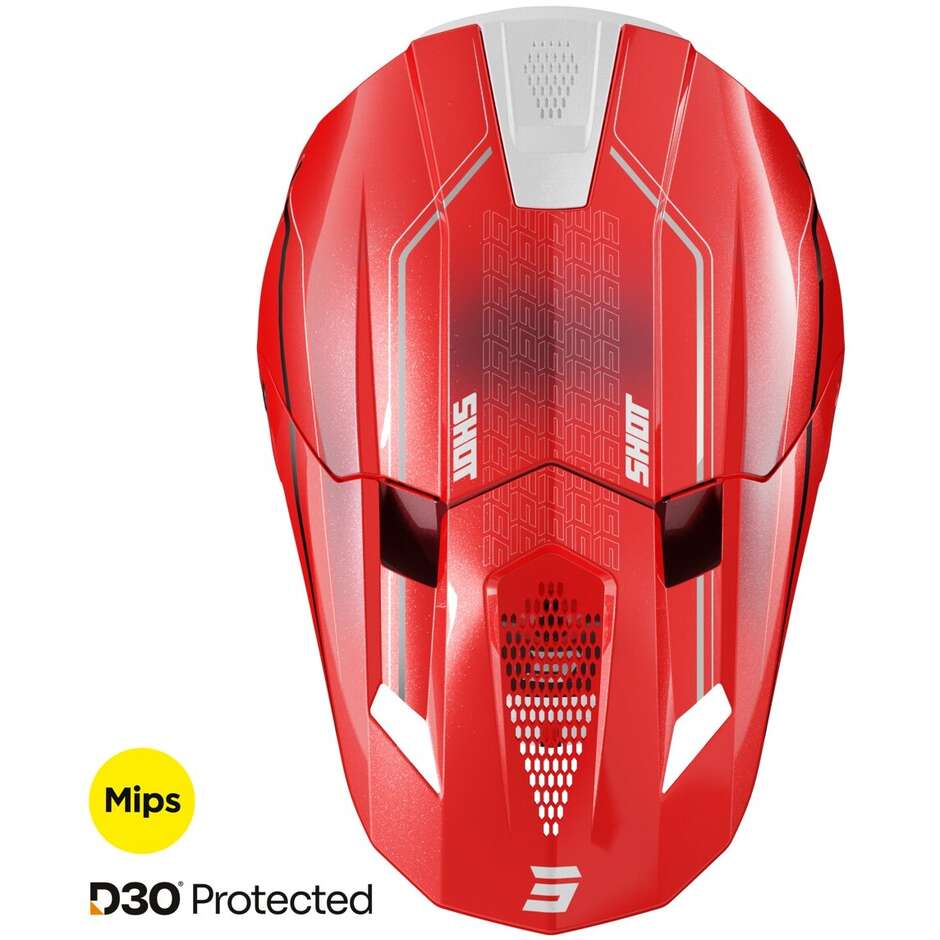 Shot LITE CHALLENGER Cross Enduro Motorcycle Helmet Pearl Red