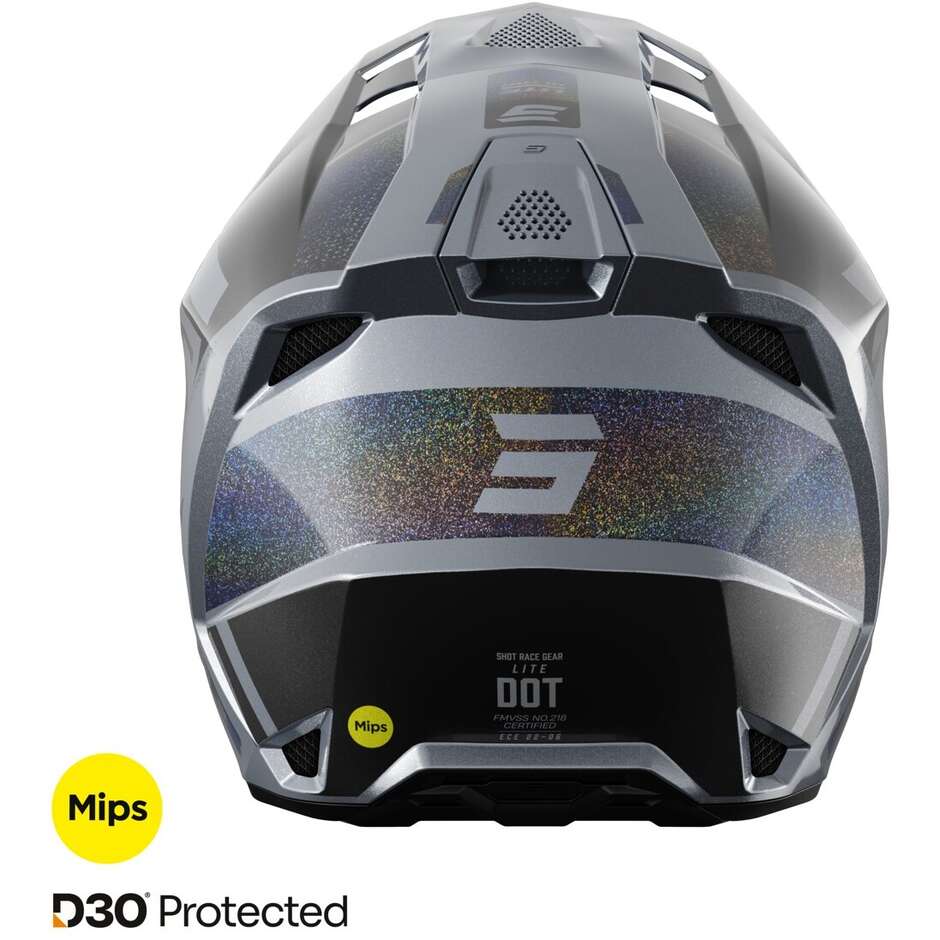 Shot LITE ULTRA Cross Enduro Motorradhelm Perlgrau