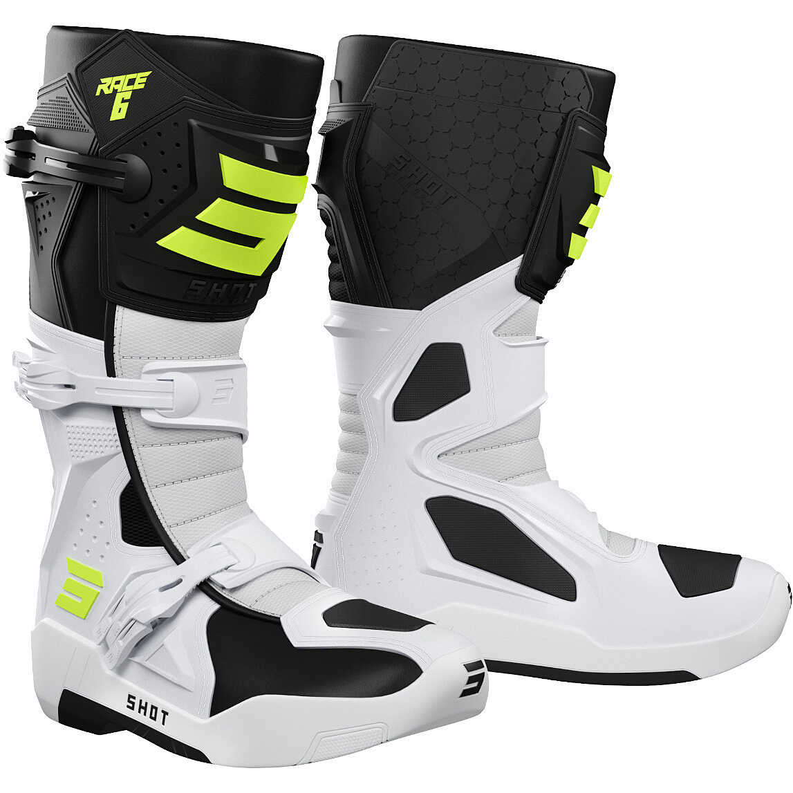 Bogotto Losail Bottes Moto Racing Noir/Jaune Fluo - Pointure 44