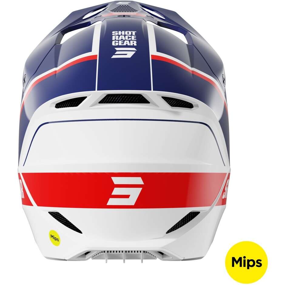 Shot RACE MYTHIC Cross Enduro Motorradhelm Matt Blau Rot