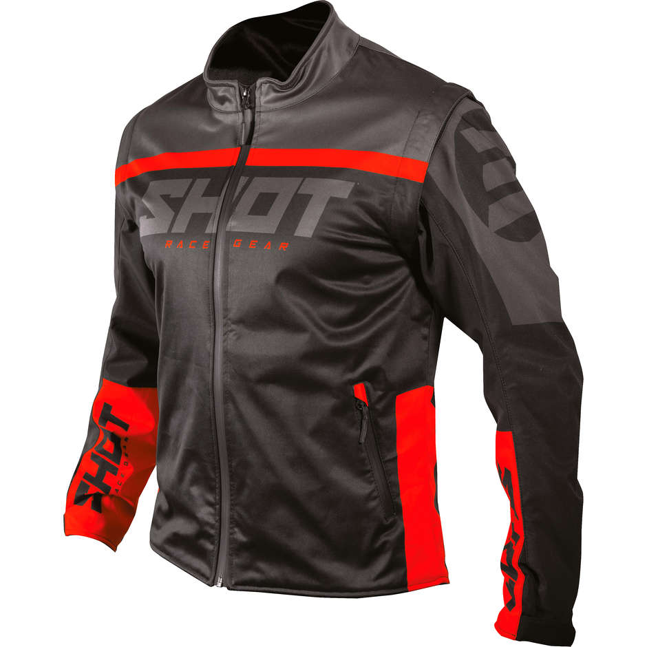 Shot SoftShell Lite 2.0 Waterproof Jacket Black Red