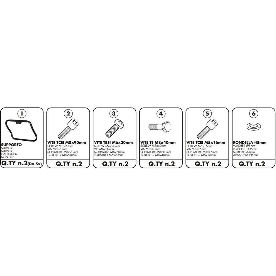 Side Frames for K33 MONOKEY® SIDE Kappa KLX347 Pannier Holders for YAMAHA TDM 900 (02-14)