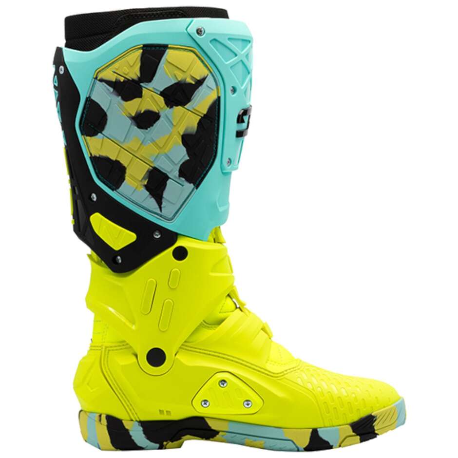 Sidi CROSSAIR X Motocross-Stiefel fluoreszierend gelb mint