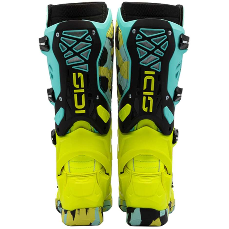 Sidi CROSSAIR X Motocross-Stiefel fluoreszierend gelb mint