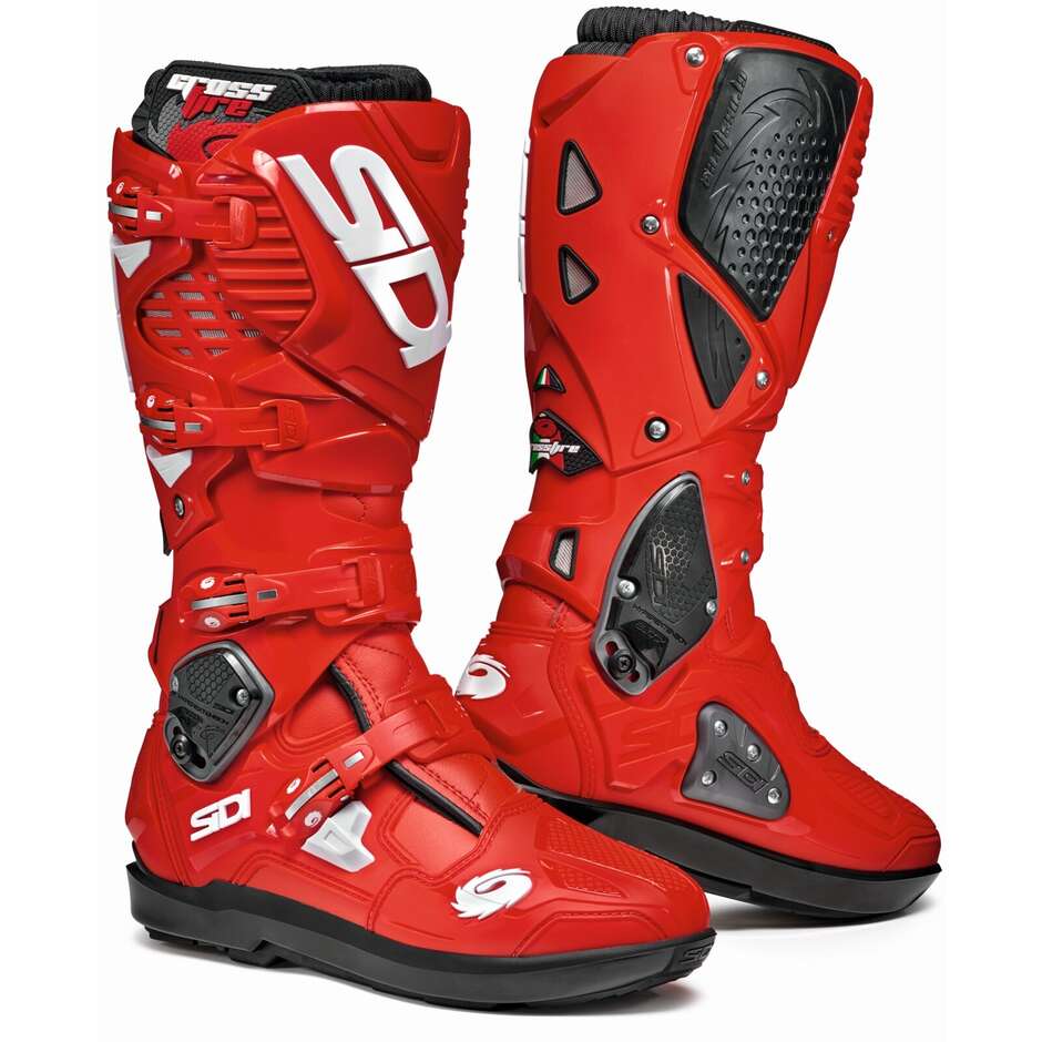 Sidi CROSSFIRE 3 SRS Cross Enduro Motorcycle Boots Red Red