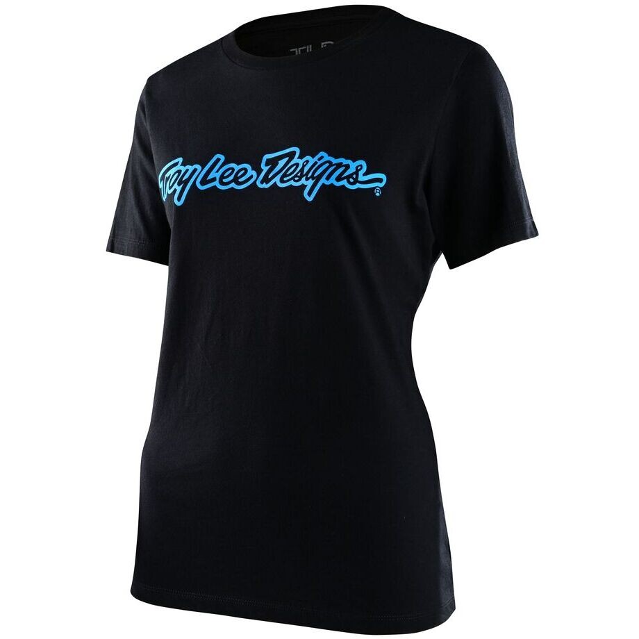SIGNATURE Women's T-shirt Troy Lee Designs Black Blue