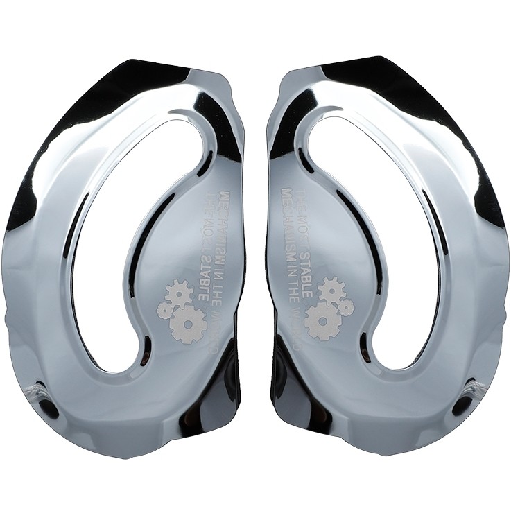 Silberne Aluminium-Seitenplatten für Ls2 FF900 VALIANT Helm 2