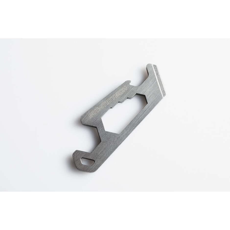 Silberner Multitool-Schlüsselanhänger mit Sw-Motech-Logo WER.GIV.022.10000