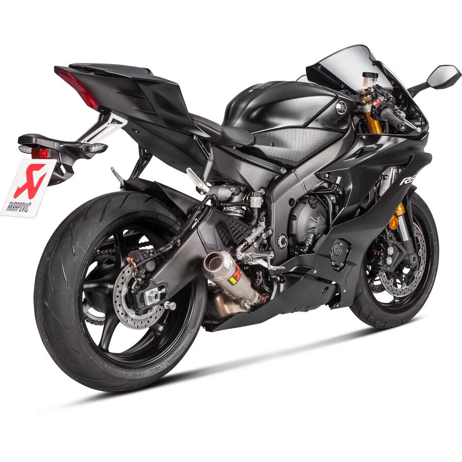 Silencieux Akrapovic Slip-On S-Y6SO10-AHBT spécifique pour YAMAHA YZF-R6 (06-25)