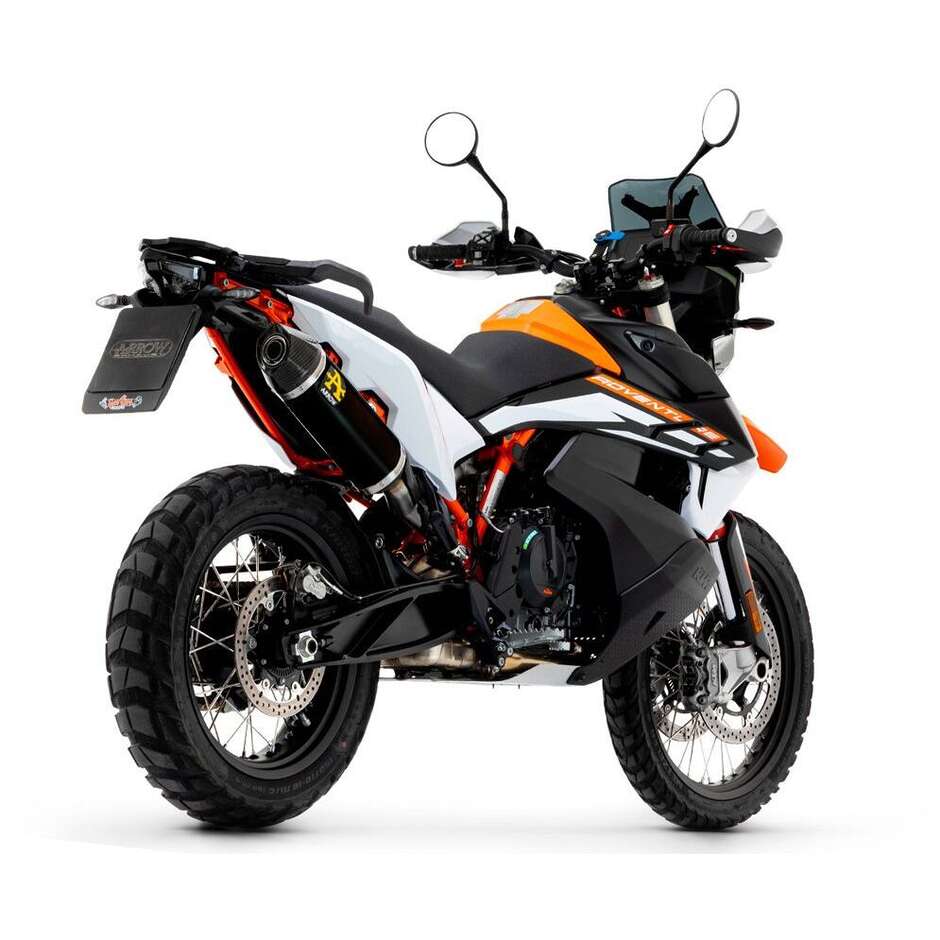Silencieux Arrow Race-Tech en aluminium foncé avec embout en carbone pour KTM 790 Adventure