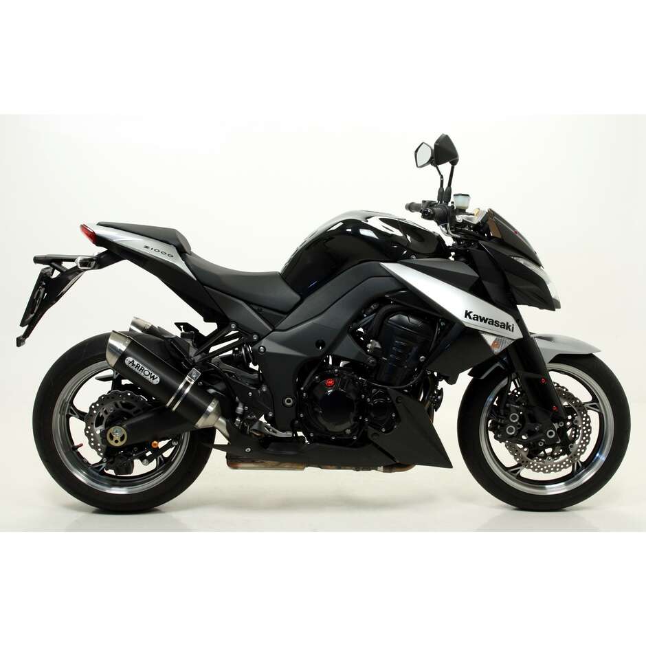 Silencieux d'échappement en aluminium foncé homologués Arrow Thunder (droite + gauche) pour Kawasaki Z 1000 (10-20)