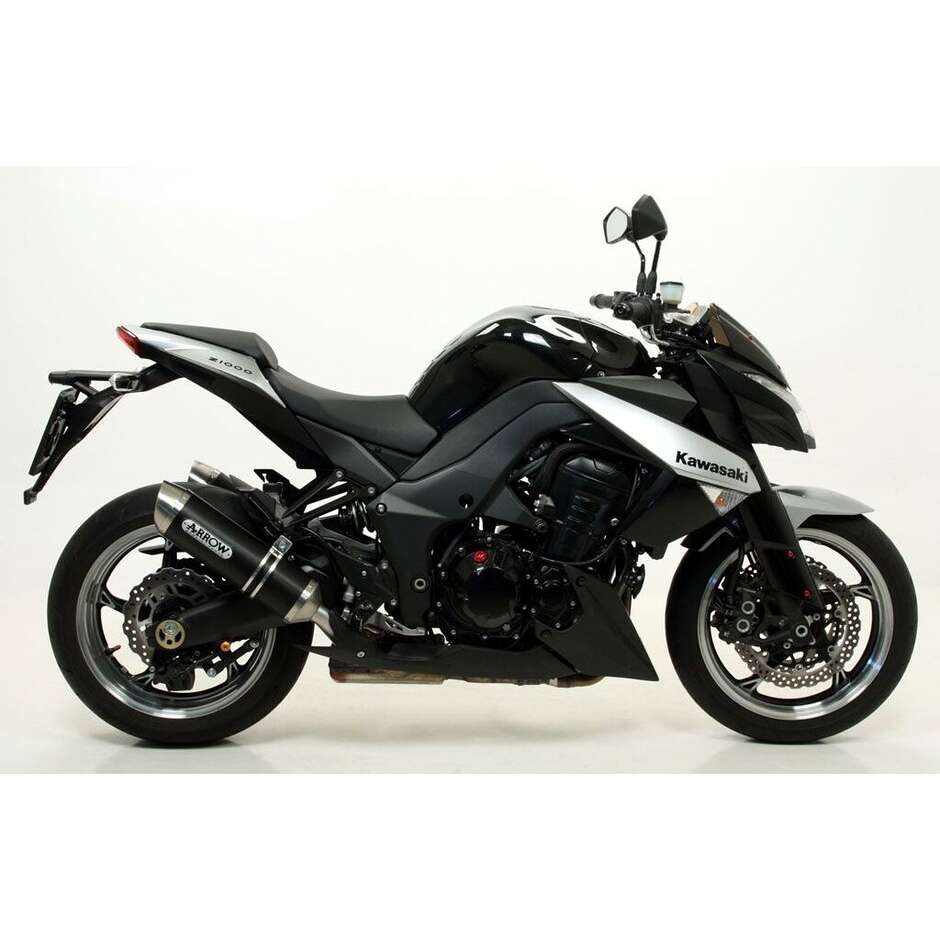 Silencieux d'échappement en aluminium homologués Arrow Thunder (droite + gauche) pour Kawasaki Z 1000 (10-13)